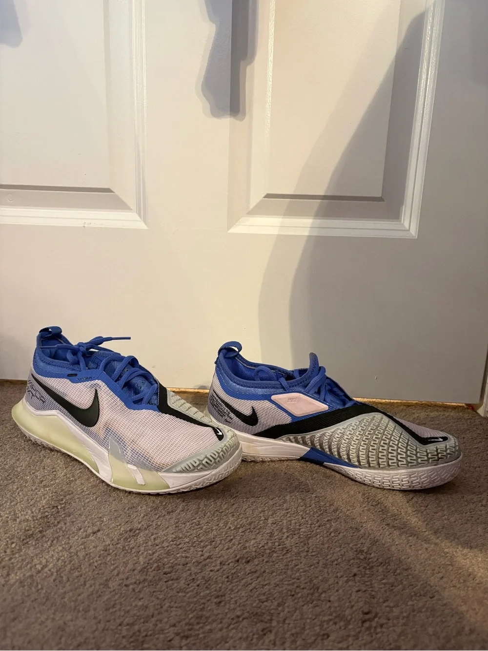 Nike Blue, Purple, Mint, and Black Athletic Sneakers